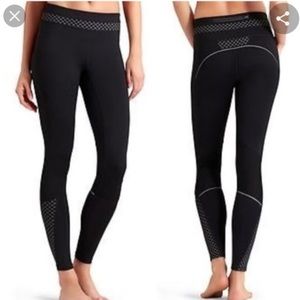 Athleta Black Miles Compression Tights Leggings